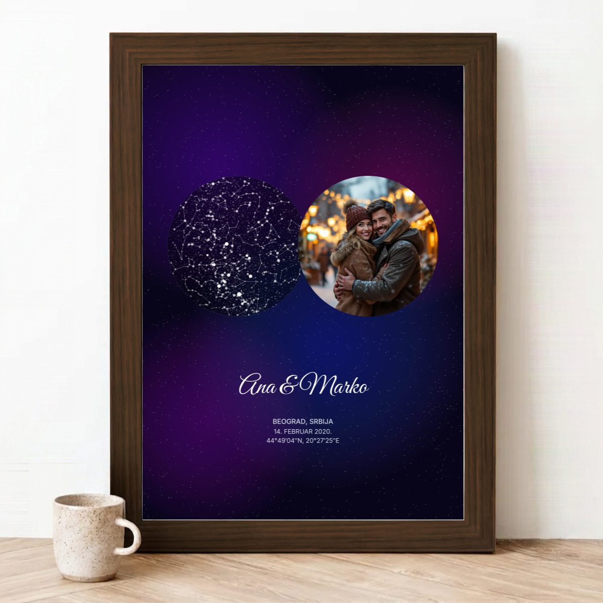 Galaxy mapa zvezda sa fotografijom