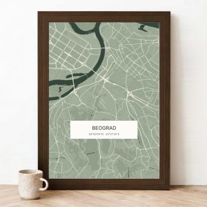 Mapa u boji — maslinasta
