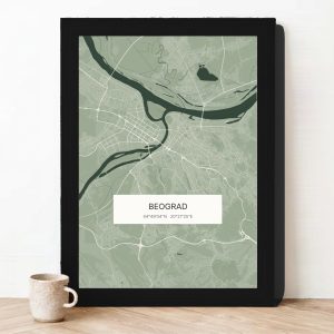 Mapa u boji — maslinasta