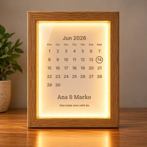 Kalendar sa našim danom — svetleći ram