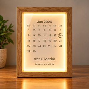 Kalendar sa našim danom — svetleći ram