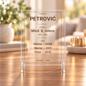 Porodično stablo — pleksiglas